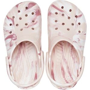NWT classic pink marbled Crocs women size 5